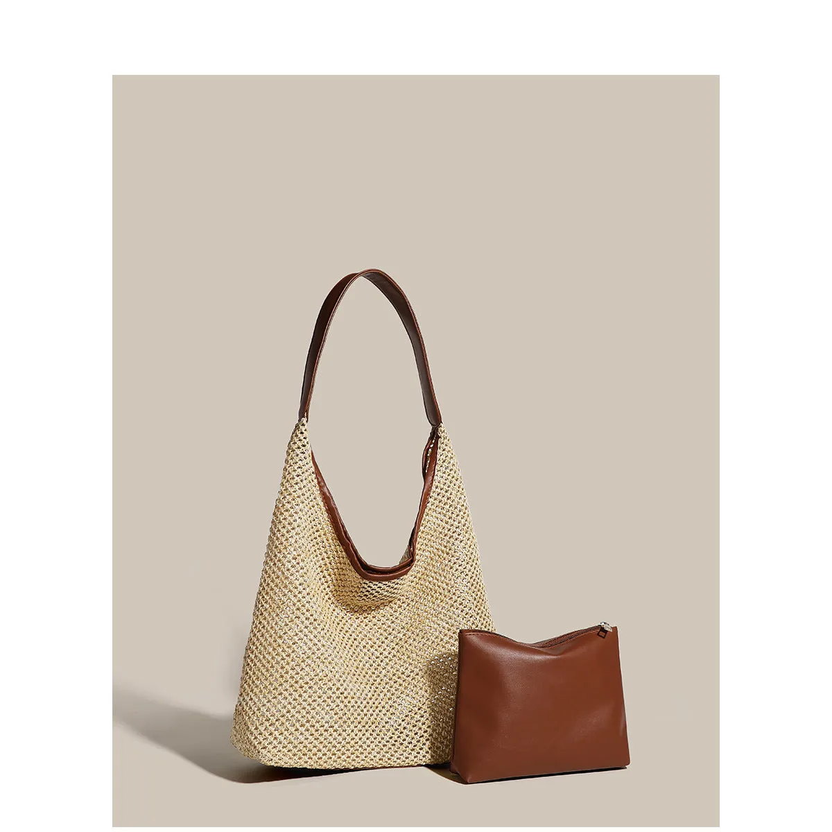 Wholesale Retro Straw Casual Shoulder Bag
