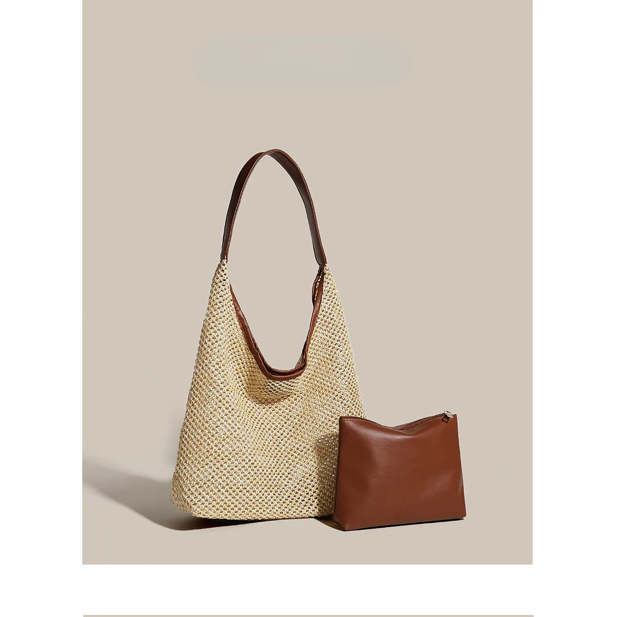 Wholesale Retro Straw Casual Shoulder Bag