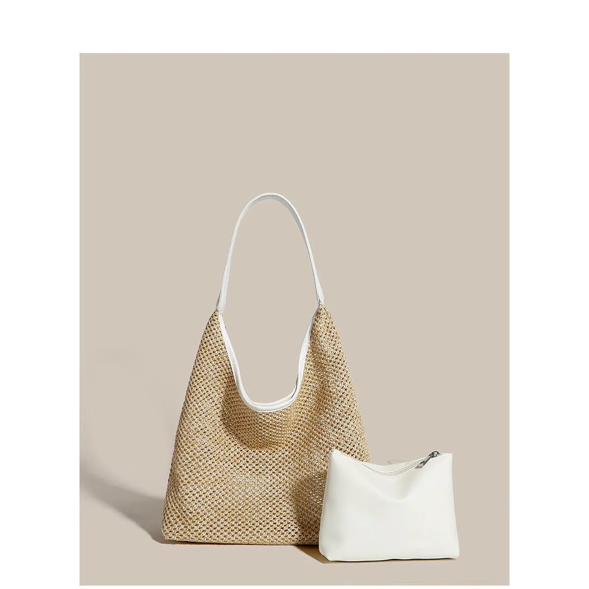 Wholesale Retro Straw Casual Shoulder Bag