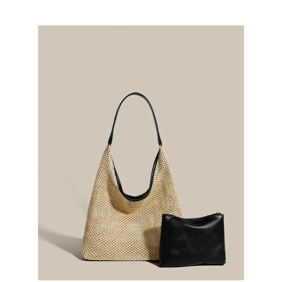 Wholesale Retro Straw Casual Shoulder Bag