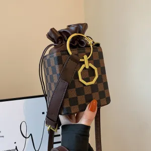 Wholesale western style shoulder bag striped plaid JDC-SD-Ailef002