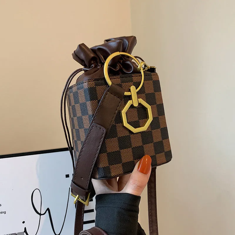 Wholesale western style shoulder bag striped plaid JDC-SD-Ailef002