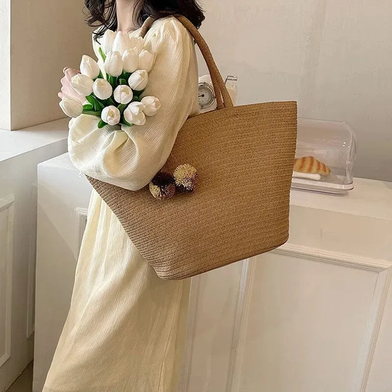 Wicker Beach Bag