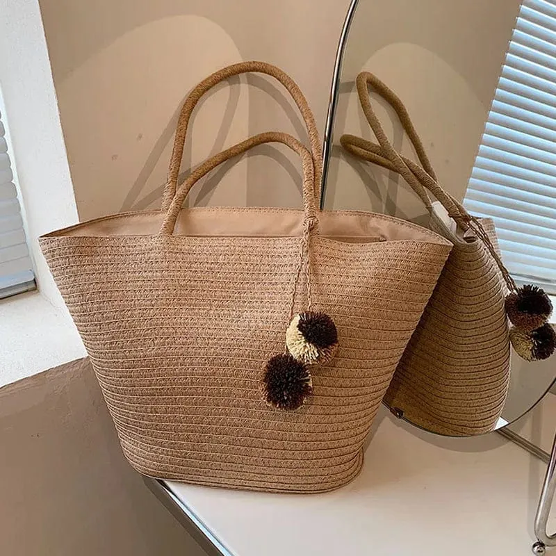 Wicker Beach Bag