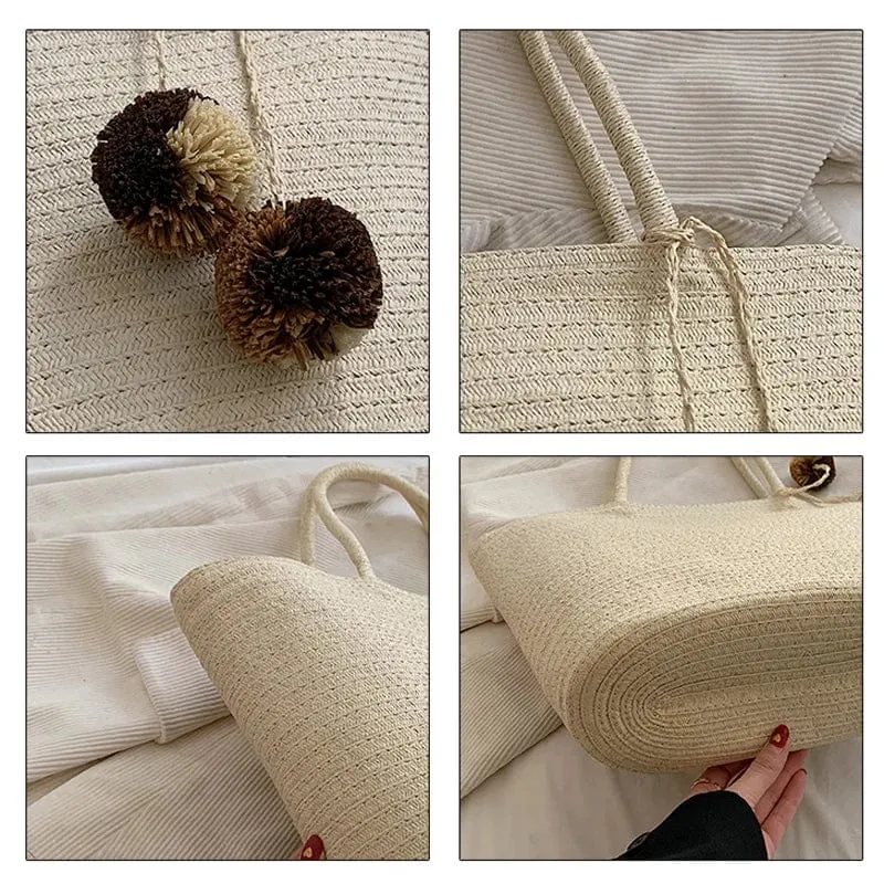 Wicker Beach Bag