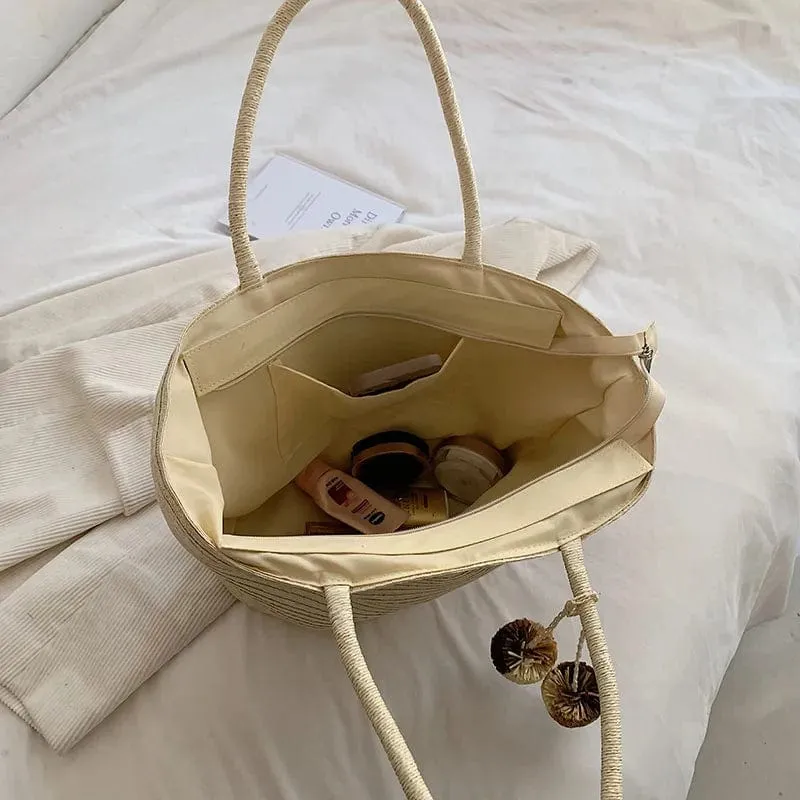 Wicker Beach Bag