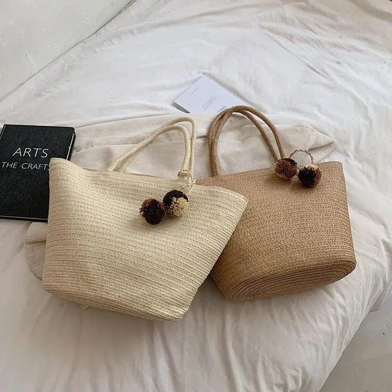 Wicker Beach Bag