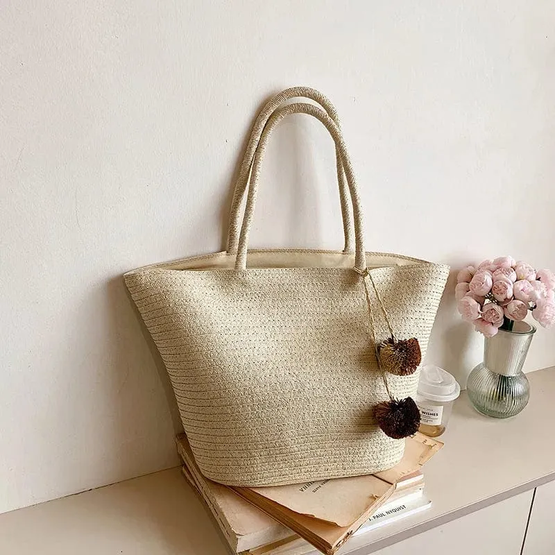 Wicker Beach Bag