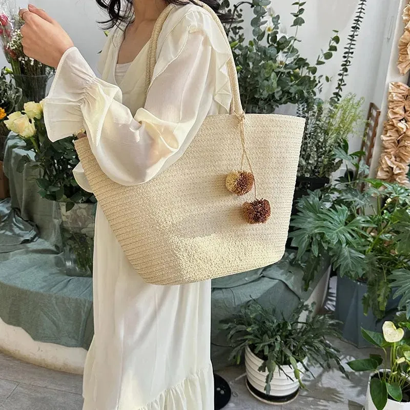 Wicker Beach Bag