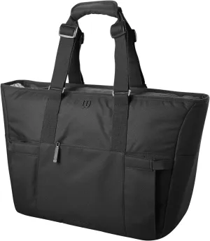 WILSON 2024 Lifestyle Tote Tennis Racket Bag - Holds up to 2 Rackets, Black