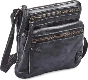Wise Owl Accessories Small Crossbody Sling Bag Real Leather Purse for Women Crossover Trendy Shoulder Handbag