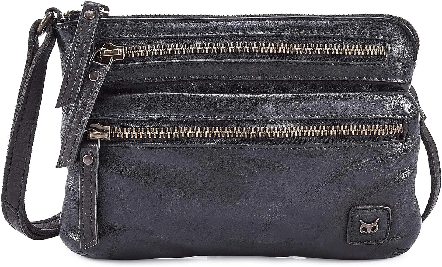 Wise Owl Accessories Small Crossbody Sling Bag Real Leather Purse for Women Crossover Trendy Shoulder Handbag