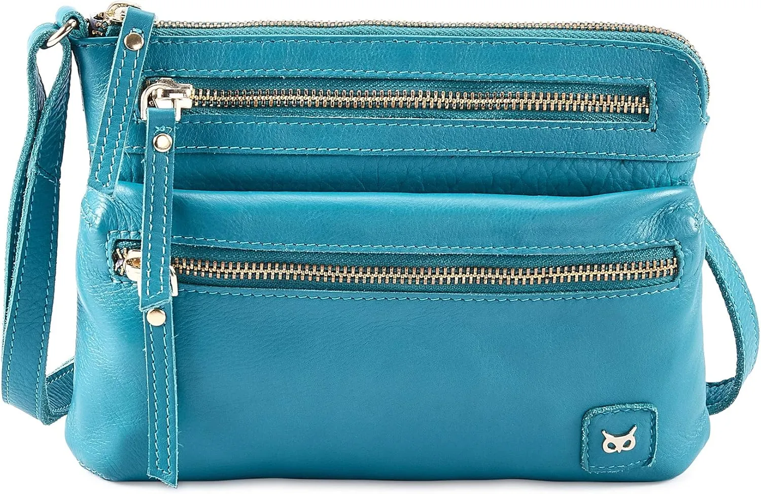 Wise Owl Accessories Small Crossbody Sling Bag Real Leather Purse for Women Crossover Trendy Shoulder Handbag
