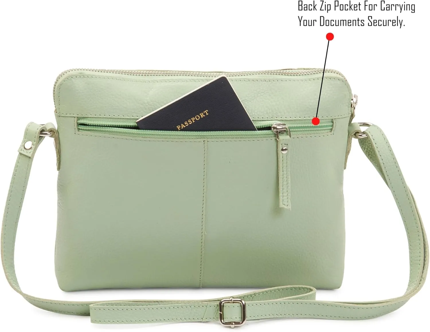 Wise Owl Accessories Small Soft Pebbled Real Leather Crossbody Handbags Purses Sling Crossover Shoulder Bag