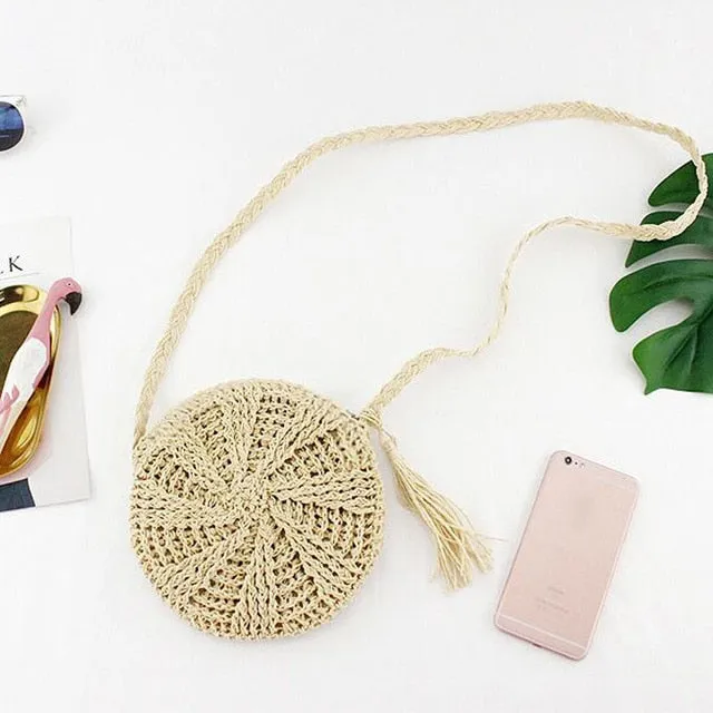 Women Backpack Straw Bag