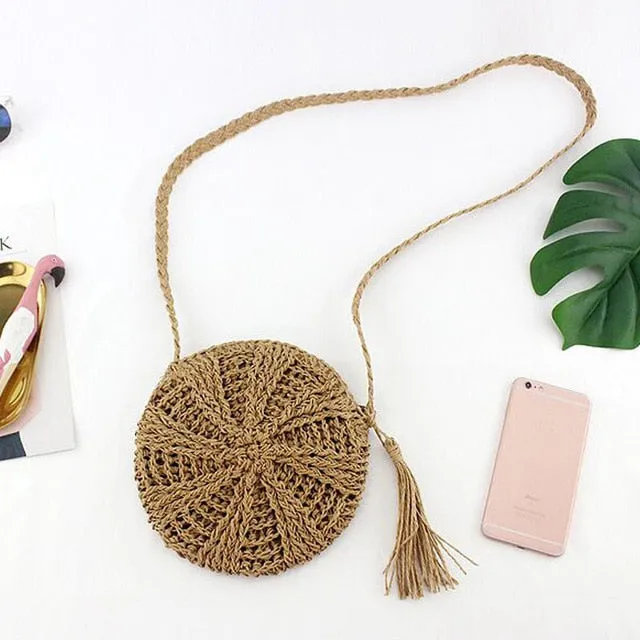 Women Backpack Straw Bag