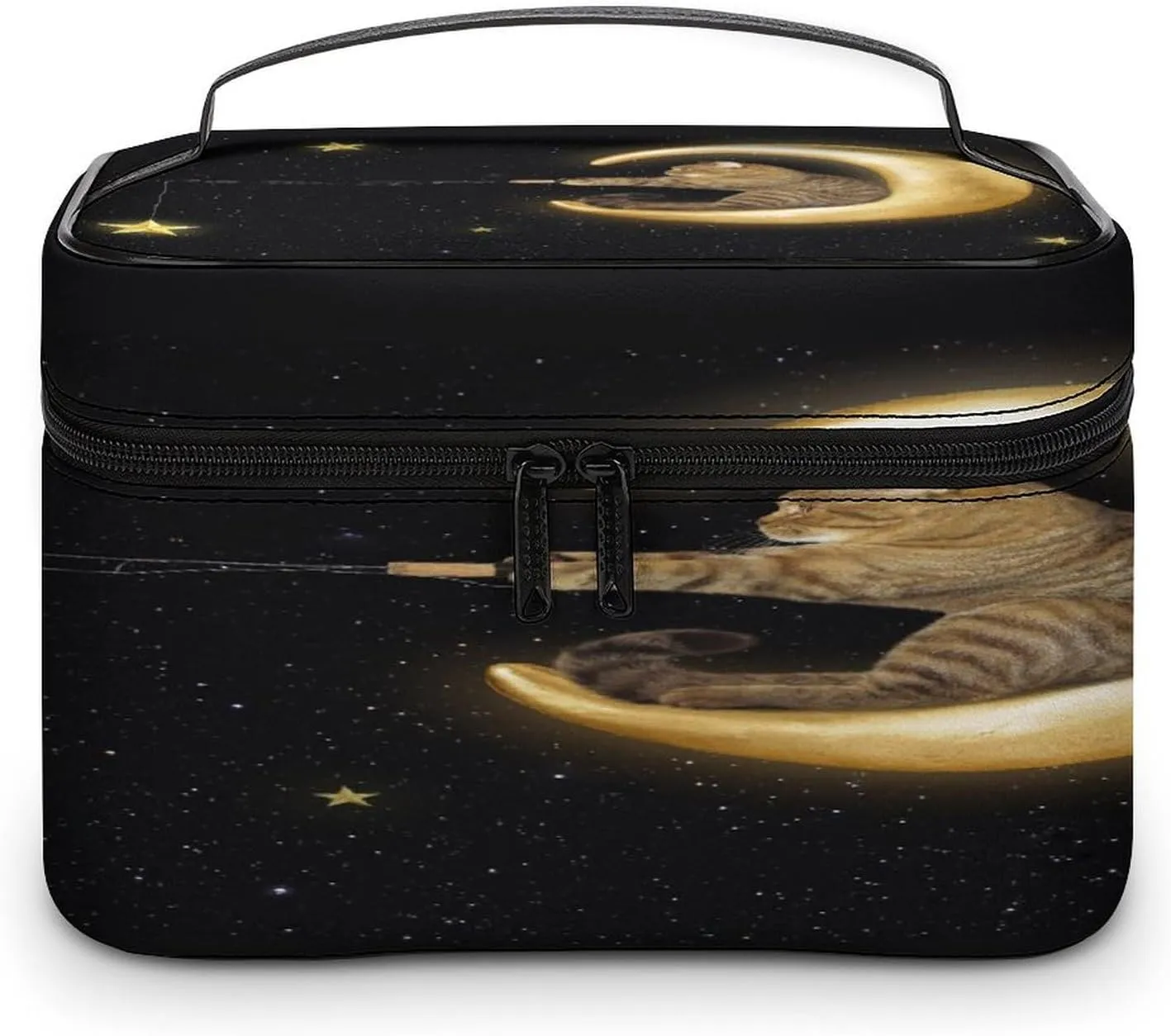 Women Leather Cosmetic Bag, Zipper Makeup Case Purse Holder Pouch Handbag