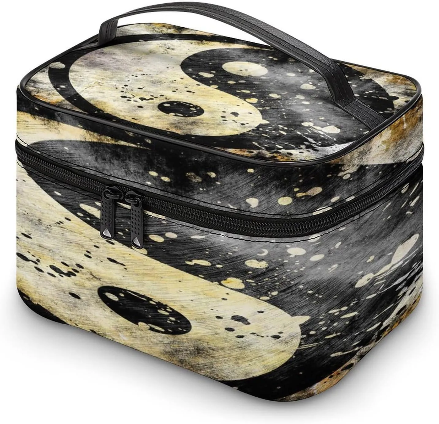 Women Leather Cosmetic Bag, Zipper Makeup Case Purse Holder Pouch Handbag