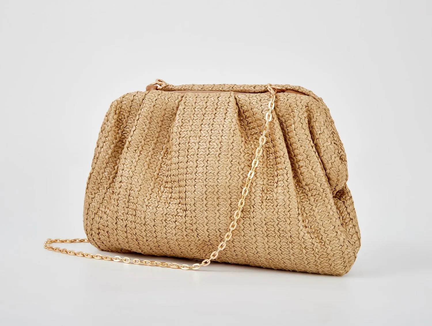 Women Straw Beach Clutch Purse Handbag Summer Elegant Vacation Style Shoulder Bag Crossbody Bag