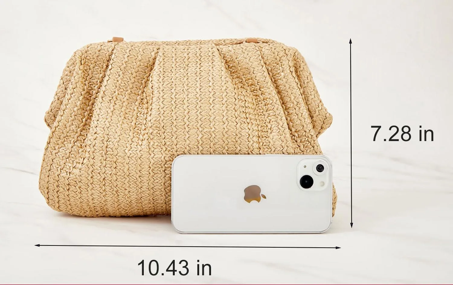 Women Straw Beach Clutch Purse Handbag Summer Elegant Vacation Style Shoulder Bag Crossbody Bag