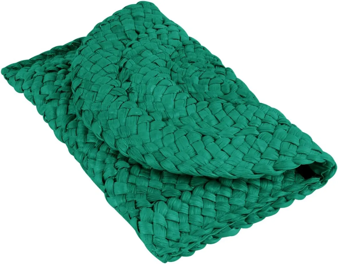 Women Straw Clutch Purse Handbag Straw Shoulder Bag Summer Beach Bag Woven Bag Envelope Purse Wallet