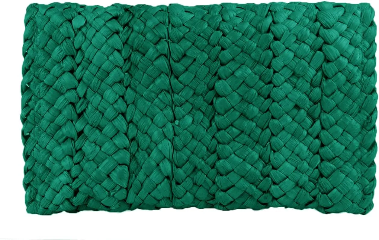 Women Straw Clutch Purse Handbag Straw Shoulder Bag Summer Beach Bag Woven Bag Envelope Purse Wallet