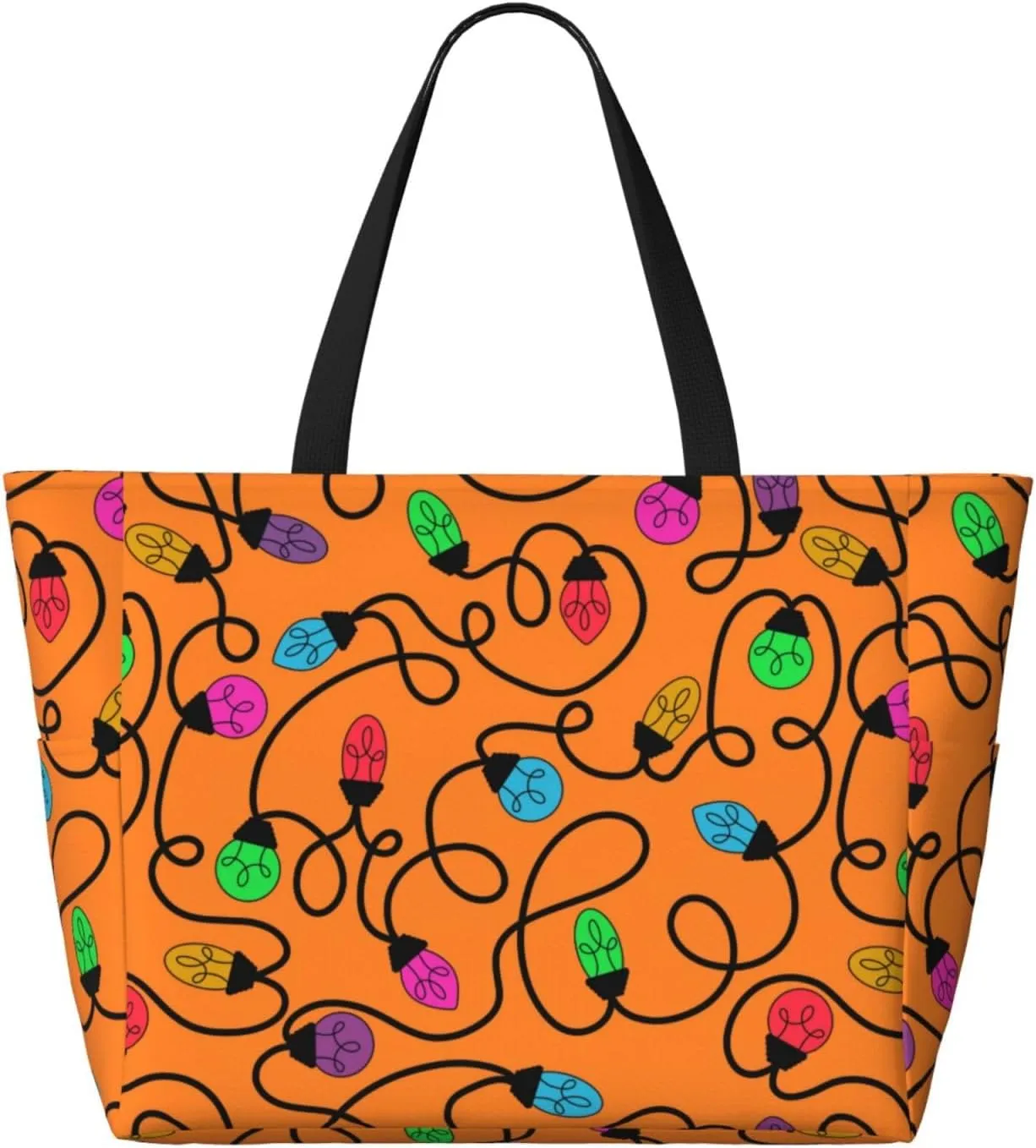 Women's Beach Travel Bags Large Waterproof Tote Bag with Pockets Sandproof Handbag for Beach Gym Vacation