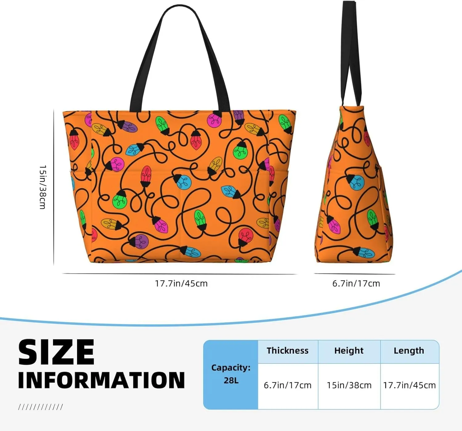 Women's Beach Travel Bags Large Waterproof Tote Bag with Pockets Sandproof Handbag for Beach Gym Vacation