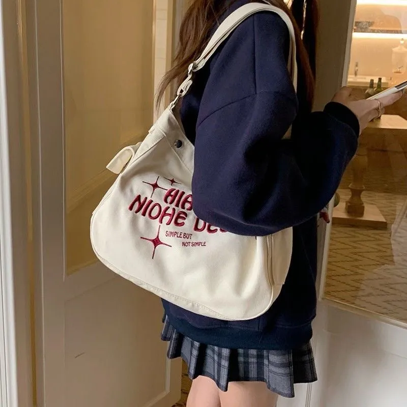 Women's Class Canvas For Cute Large Capacity Crossbody Bags
