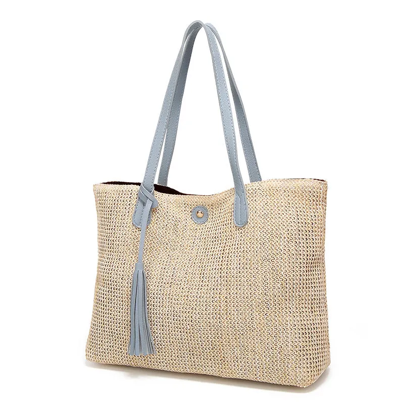 Women's Durable Stylish Beach Straw Simple Shoulder Bags