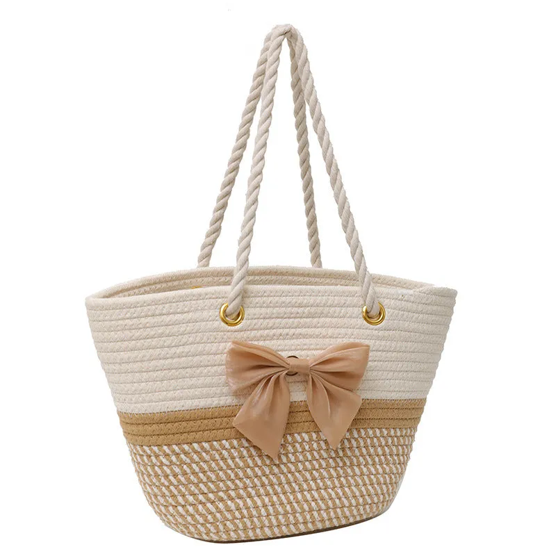 Women's Ethnic Style Straw Mori Large Capacity Shoulder Bags