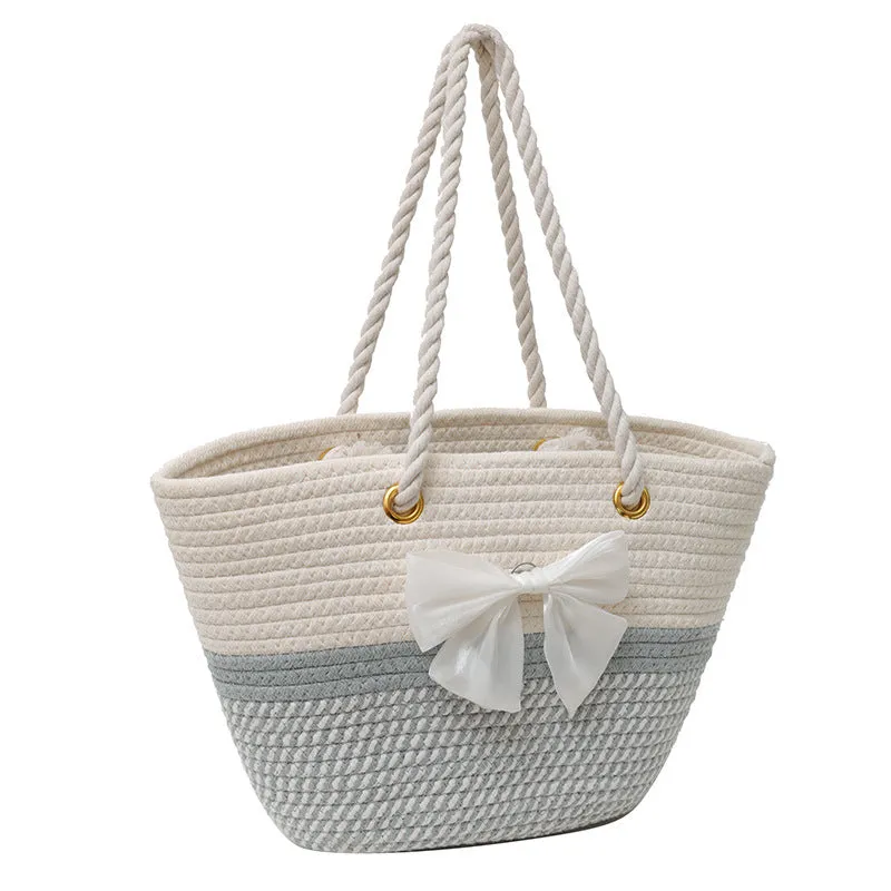 Women's Ethnic Style Straw Mori Large Capacity Shoulder Bags