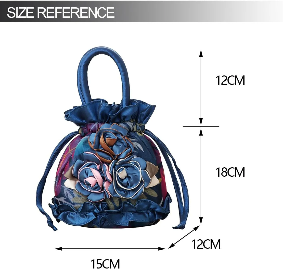 Womens Ladies Handbag Drawstring Bucket Bag Coin Purses Key Bags Cash Money Phone Pouches