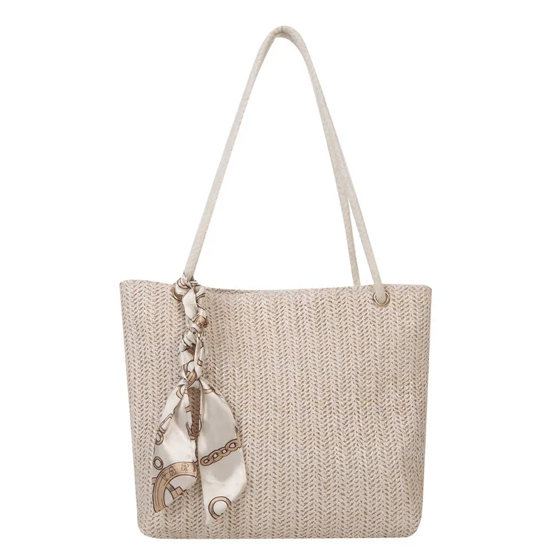 Women's Large Capacity Fashion Underarm Straw Shoulder Bags