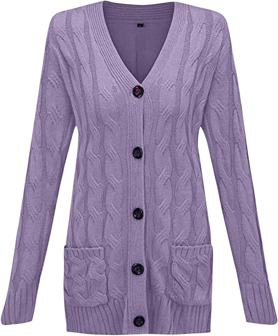 Women's Open Front Button Cardigan Chunky Knit Sweaters Fall Fashion 2023 Outfits Outerwear Coats Jackets