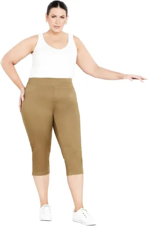 Women's Plus Size Butter Denim Pull On Crop Jean