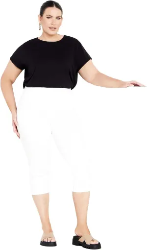 Women's Plus Size Butter Denim Pull On Crop Jean