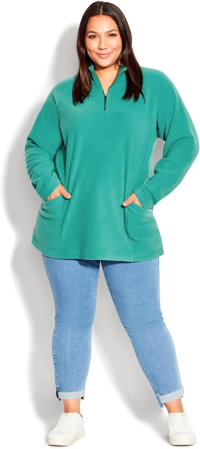Women's Plus Size Tunic - Polar Fleece Pocket
