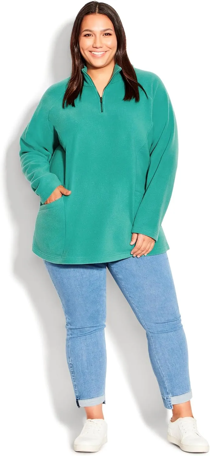 Women's Plus Size Tunic - Polar Fleece Pocket