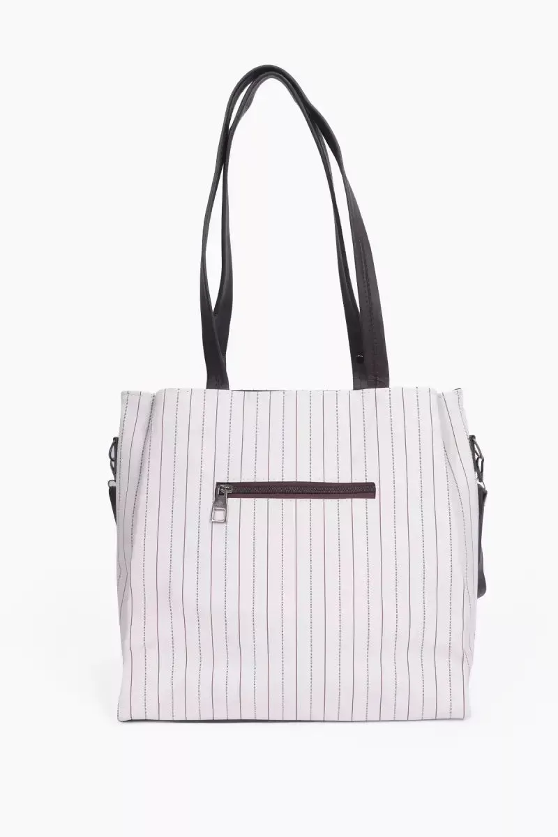Women’s PU Leather Combo Hand Bags with Purse - White