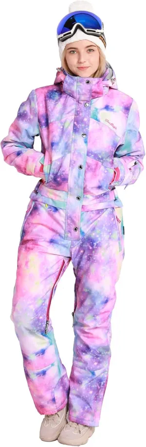 Womens Snowsuit One Pieces Ski Suits Jumpsuits Colorful Coveralls Snowboard Jackets