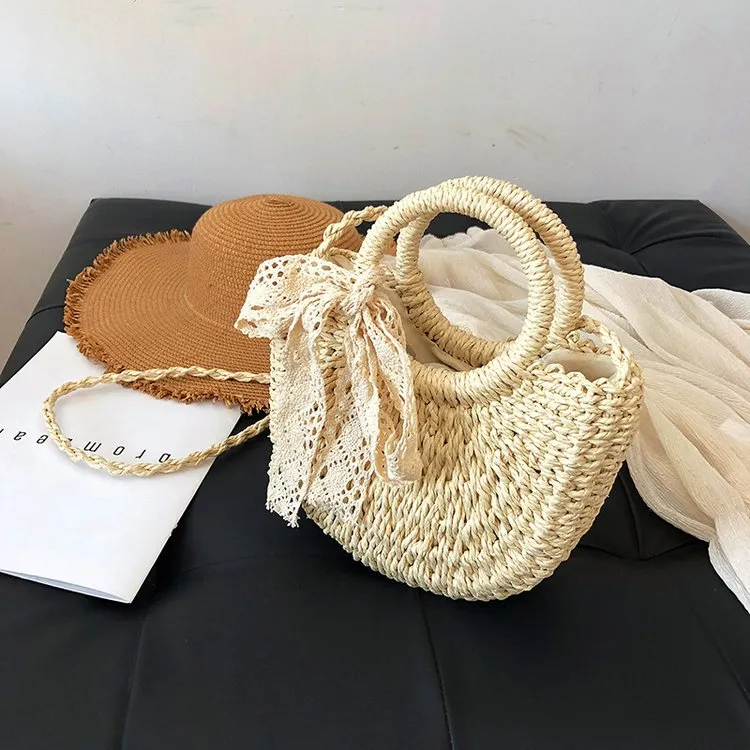 Women's Straw Woven Fashion Female Versatile Vegetable Crossbody Bags