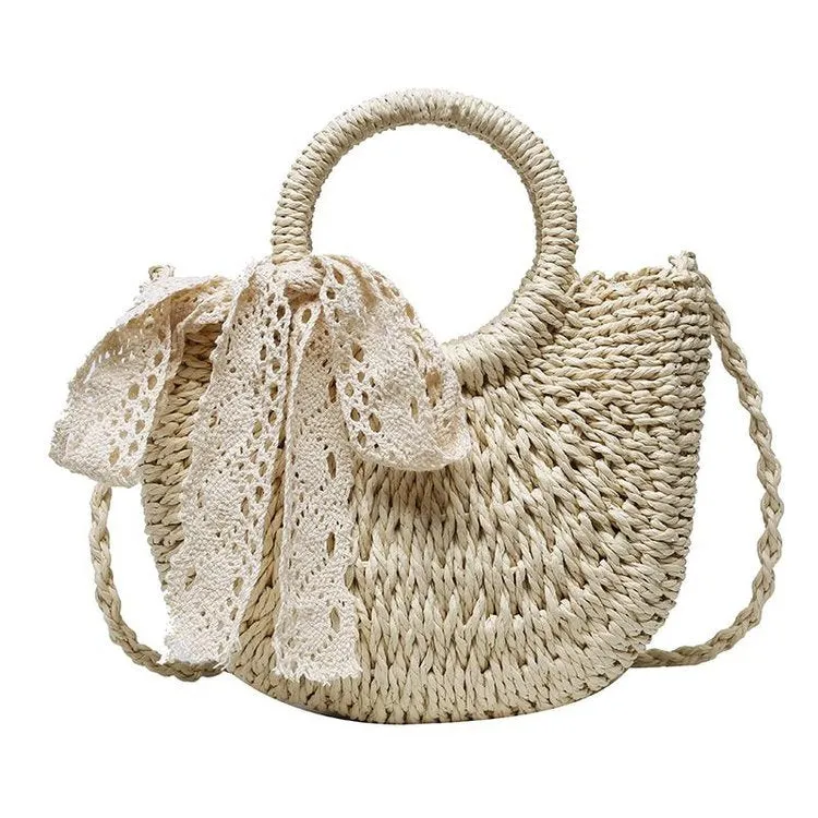 Women's Straw Woven Fashion Female Versatile Vegetable Crossbody Bags