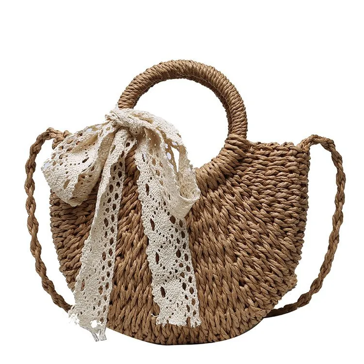 Women's Straw Woven Fashion Female Versatile Vegetable Crossbody Bags