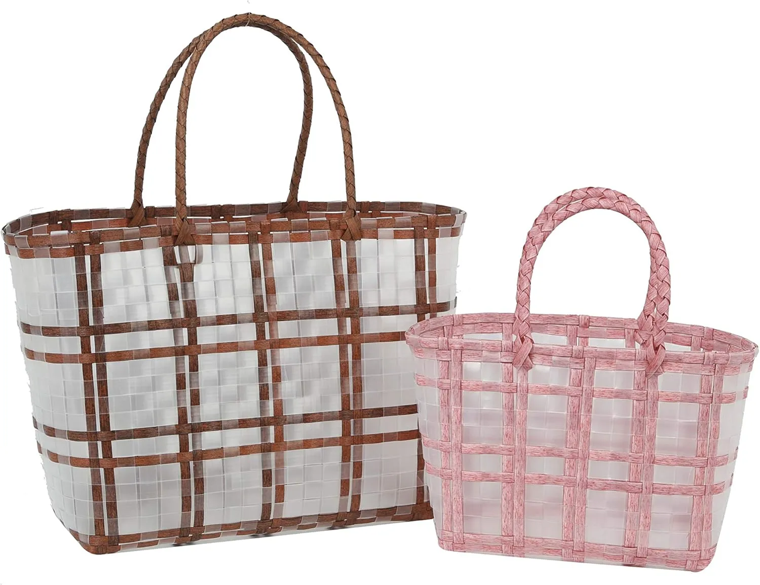 Women's straw woven handbag; women's solid color woven handbag; bring a small handbag