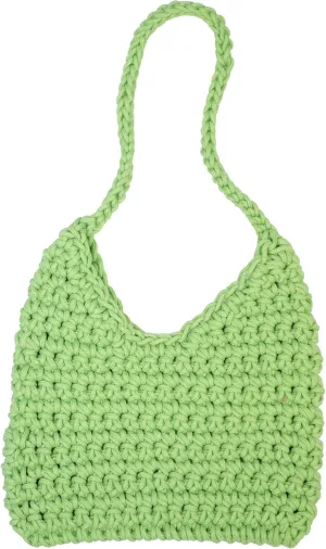 Women's Summer Beach HandBag Cotton Rope Vacation Hand- Woven Shoulder Bag Purse Dumpling Bag