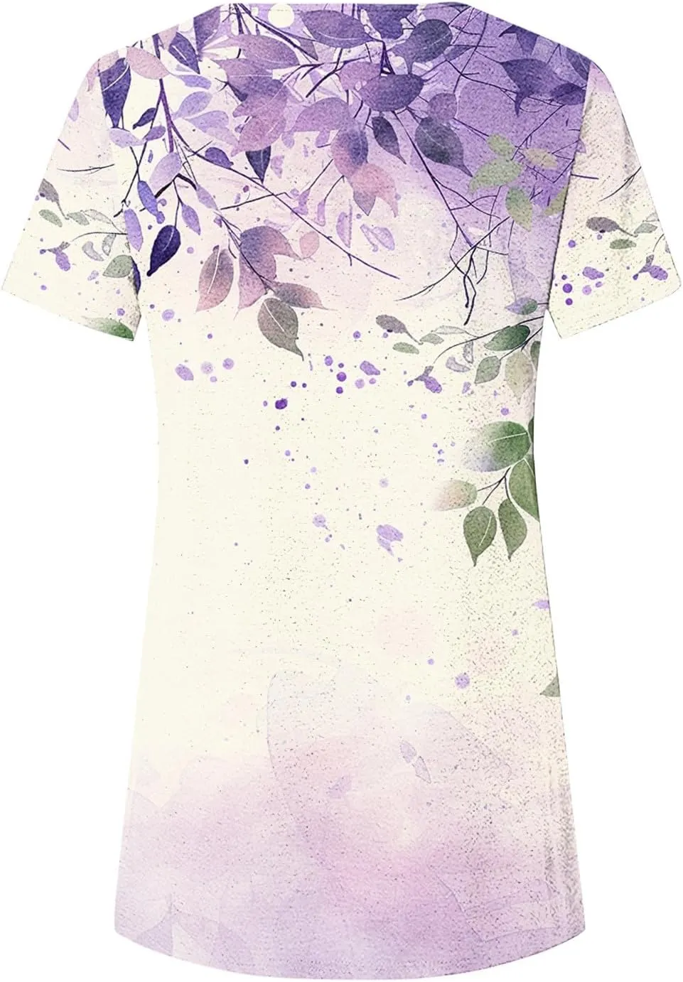 Womens Summer Tops Casual Short Sleeve Side Button Tunci Shirts Cute Floral Tops Casual Ladies Summer Tops 2024
