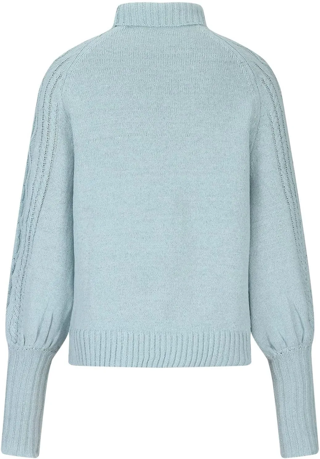 Womens Sweaters Casual Solid Long Sleeve Thick Knit Striped Pullover Crewneck Wide Hem Fitting Cozy Tops Outwear