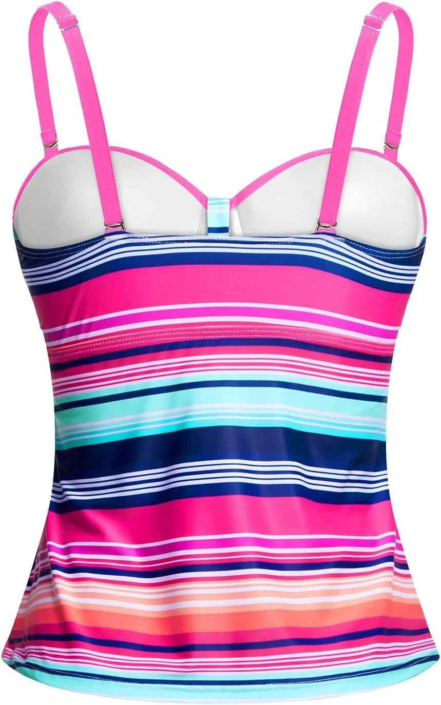 Women's Underwire Tummy Control Swimsuit Top with Push Up - No Bottom Included
