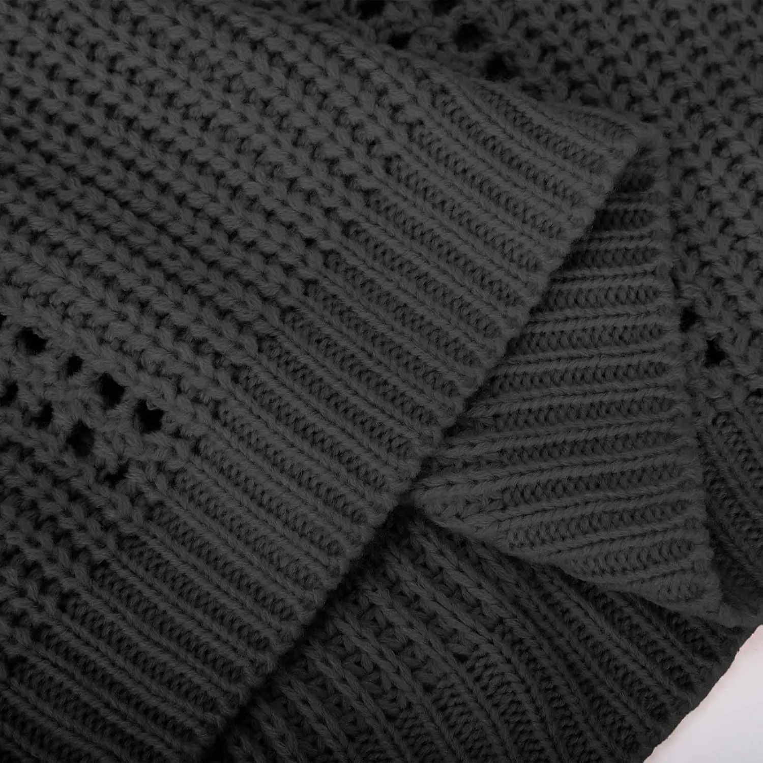 Women's Warm Knit Pullover Tops Chunky Cable Knit Pullover 2023 Fashion Sweaters Long Sleeve Crewneck Knitwear